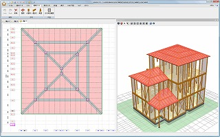 屋根表示・小屋組の入力